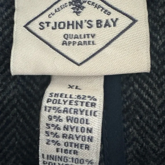 St. John's Bay Charcoal Gray Women's Wool Blend Blazer Jacket ~ XL - Picture 3 of 5